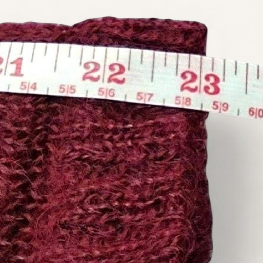 Vintage 90s Y2K Harvest Thanksgiving Burgundy Wool Blend Cardigan Casual Corner - Picture 12 of 12